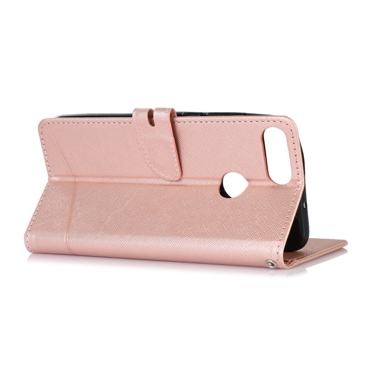For Honor 9 Lite Cross Texture Horizontal Flip Leather Phone Case