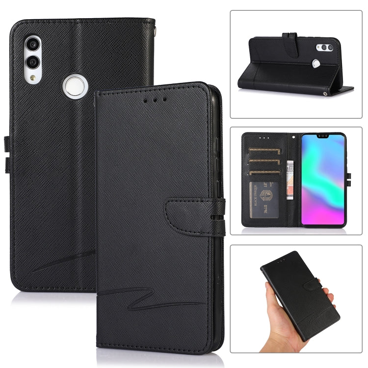 For Honor 10 Lite Cross Texture Horizontal Flip Leather Phone Case