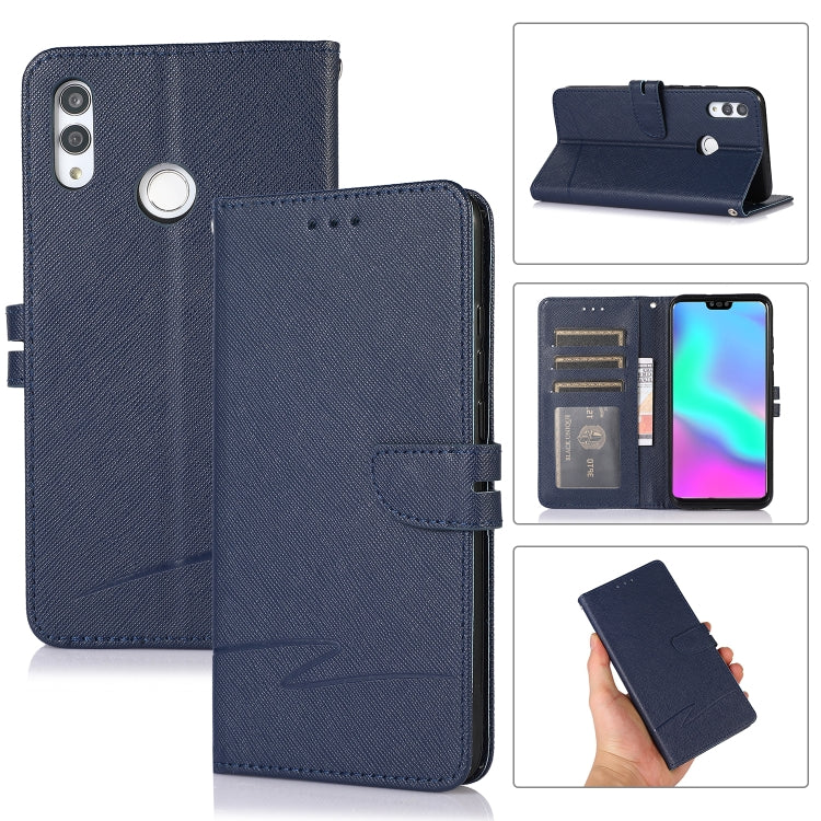 For Honor 10 Lite Cross Texture Horizontal Flip Leather Phone Case