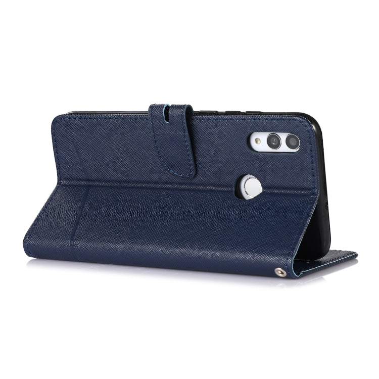 For Honor 10 Lite Cross Texture Horizontal Flip Leather Phone Case