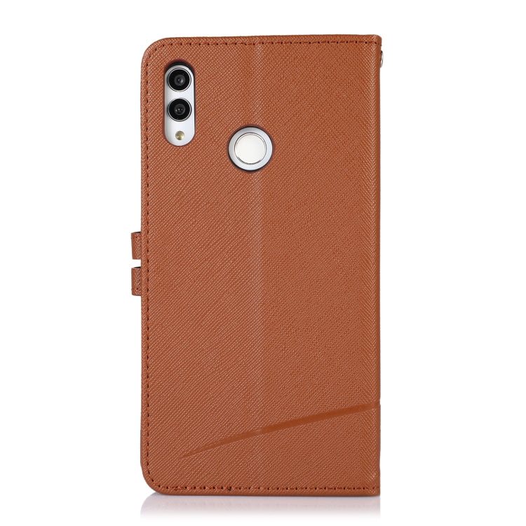 For Honor 10 Lite Cross Texture Horizontal Flip Leather Phone Case