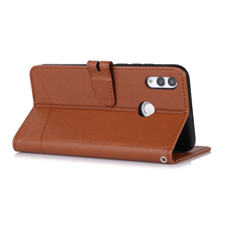 For Honor 10 Lite Cross Texture Horizontal Flip Leather Phone Case