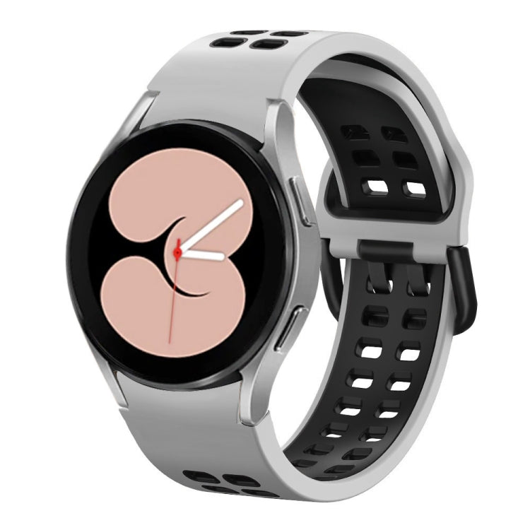 For Samsung Galaxy Watch 5 40mm Double-row Hole Two-color Silicone Watch Band
