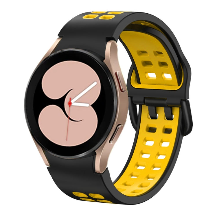 For Samsung Galaxy Watch 5 40mm Double-row Hole Two-color Silicone Watch Band
