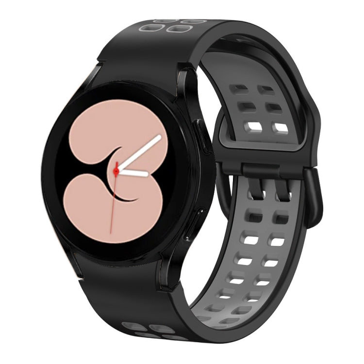 For Samsung Galaxy Watch 5 40mm Double-row Hole Two-color Silicone Watch Band