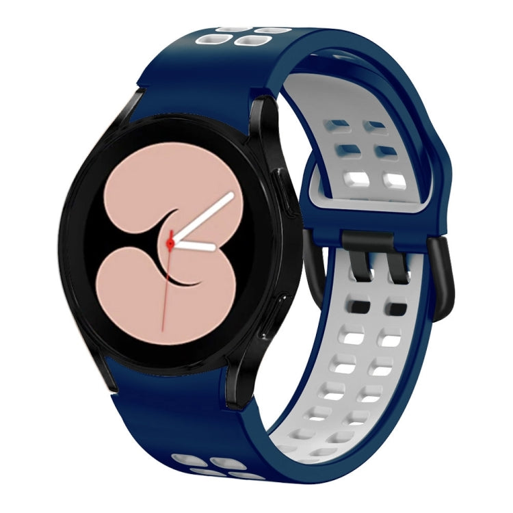 For Samsung Galaxy Watch 5 40mm Double-row Hole Two-color Silicone Watch Band