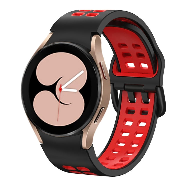 For Samsung Galaxy Watch 5 Pro 45mm Double-row Hole Two-color Silicone Watch Band