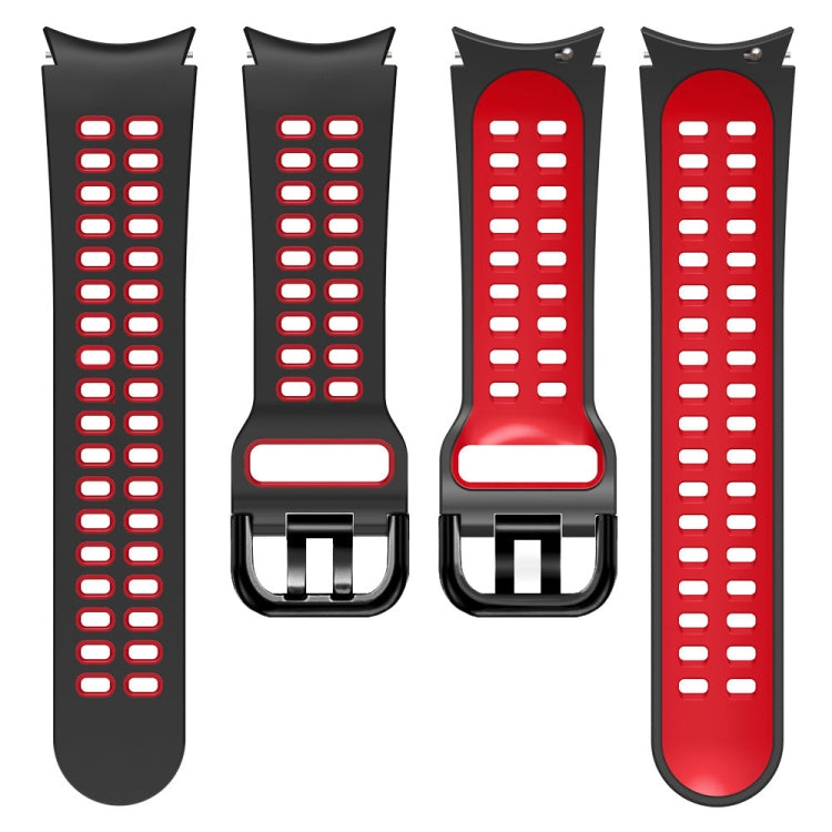 For Samsung Galaxy Watch 5 Pro 45mm Double-row Hole Two-color Silicone Watch Band