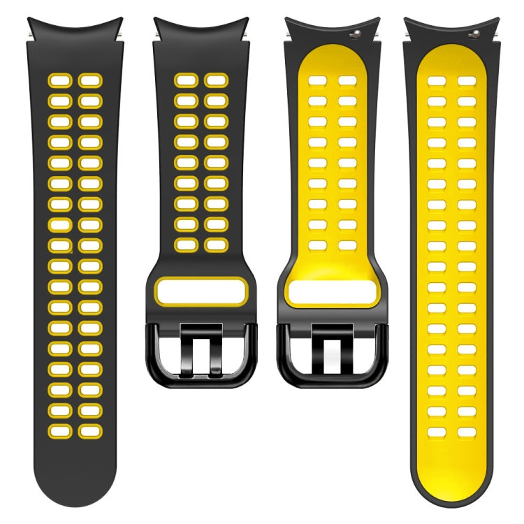 For Samsung Galaxy Watch 5 Pro 45mm Double-row Hole Two-color Silicone Watch Band