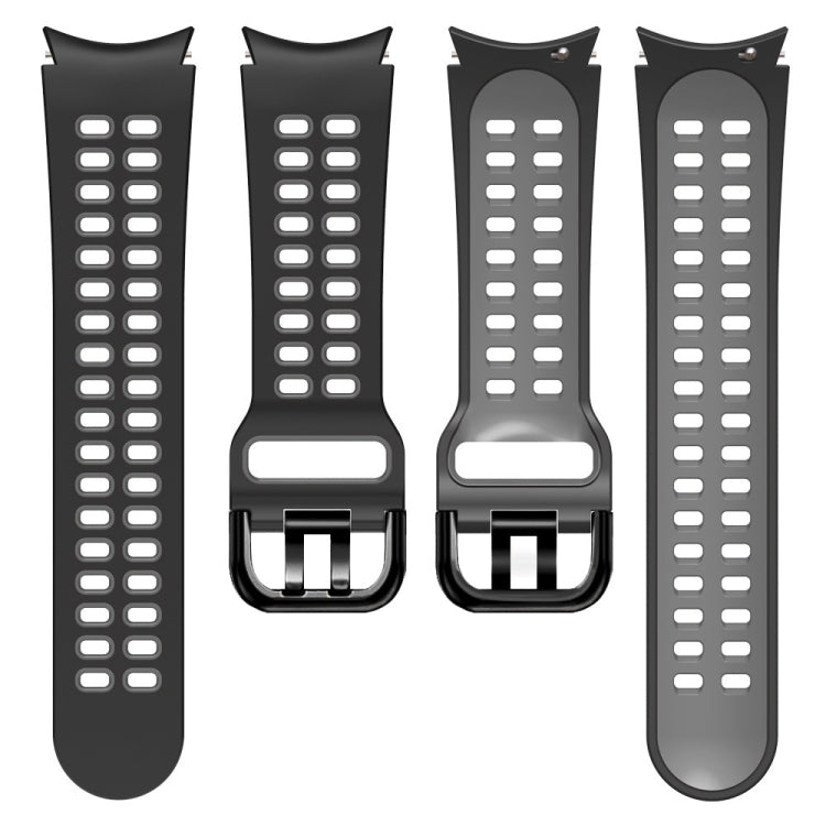 For Samsung Galaxy Watch 5 Pro 45mm Double-row Hole Two-color Silicone Watch Band