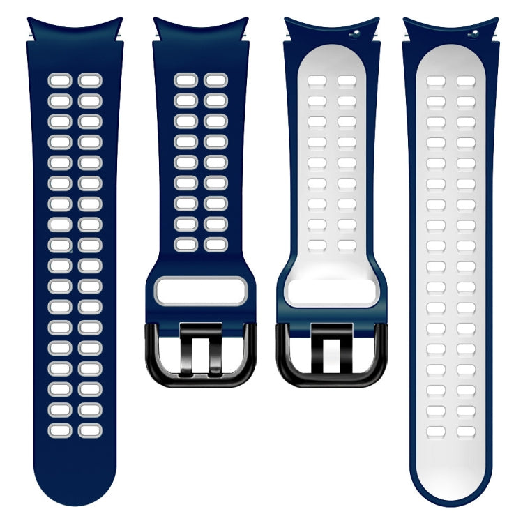 For Samsung Galaxy Watch 5 Pro 45mm Double-row Hole Two-color Silicone Watch Band