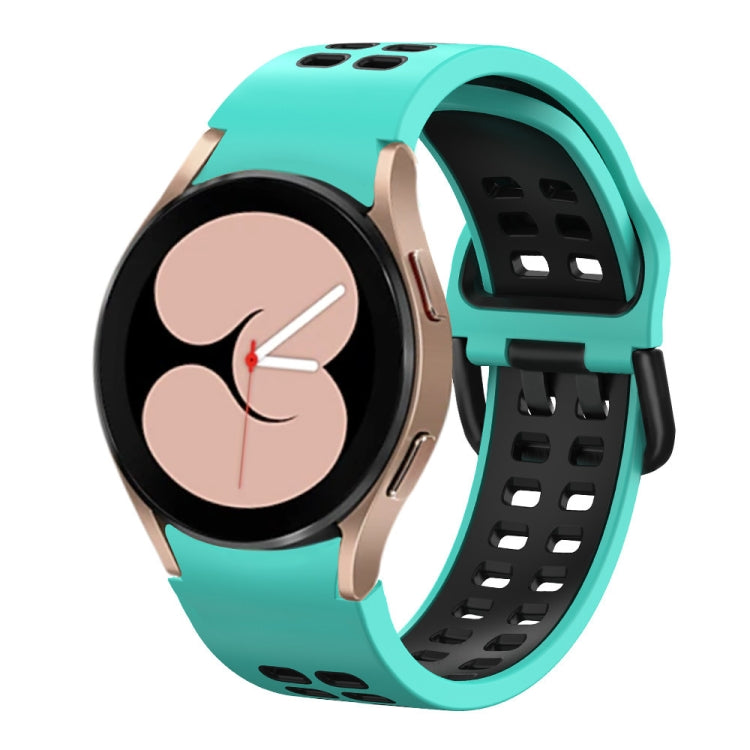 For Samsung Galaxy Watch 5 Pro 45mm Double-row Hole Two-color Silicone Watch Band