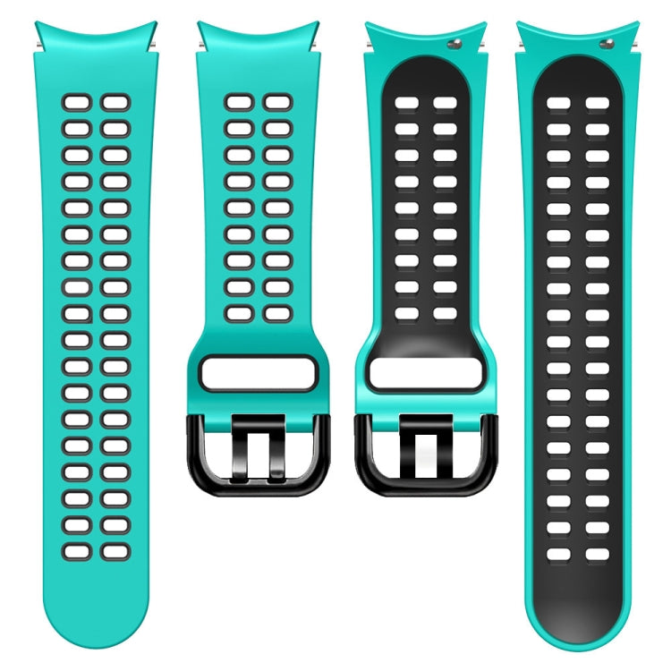 For Samsung Galaxy Watch 5 Pro 45mm Double-row Hole Two-color Silicone Watch Band