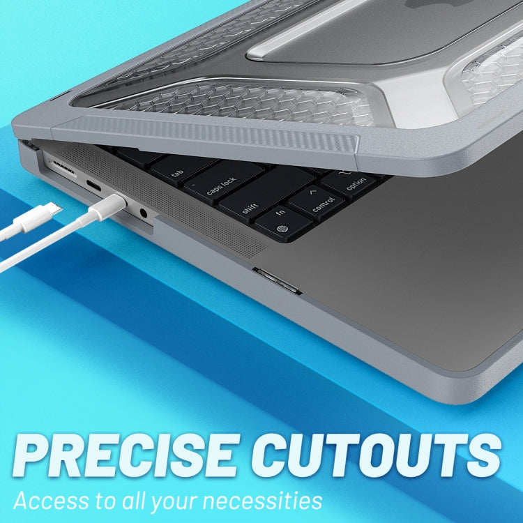 PC + TPU Honeycomb Laptop Protective Case For MacBook Pro 14.2 inch A2442 2021