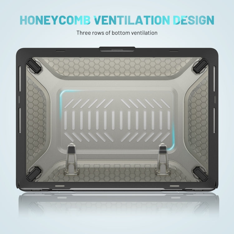 PC + TPU Honeycomb Laptop Protective Case For MacBook Pro 14.2 inch A2442 2021