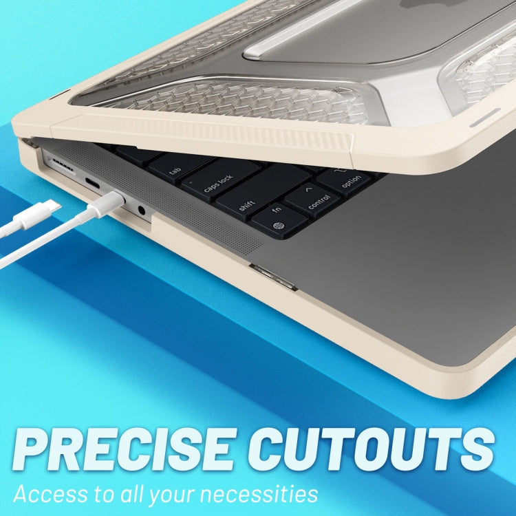 PC + TPU Honeycomb Laptop Protective Case For MacBook Pro 14.2 inch A2442 2021