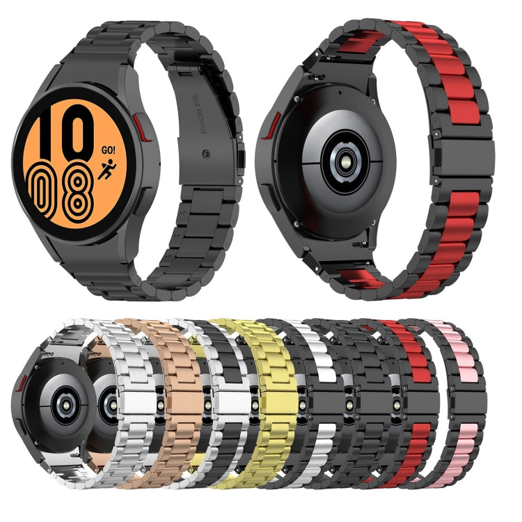 For Samsung Galaxy Watch 5 40mm Three Strains Steel Watch Band