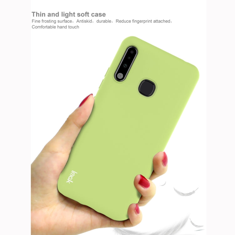 For Galaxy A70e IMAK UC-1 Series Shockproof Frosted TPU Protective Case(Green)