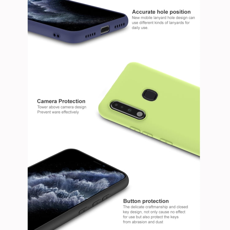For Galaxy A70e IMAK UC-1 Series Shockproof Frosted TPU Protective Case(Green)