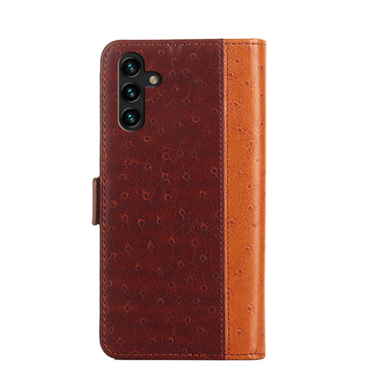 For Samsung Galaxy A13 4G Ostrich Texture Flip Leather Phone Case