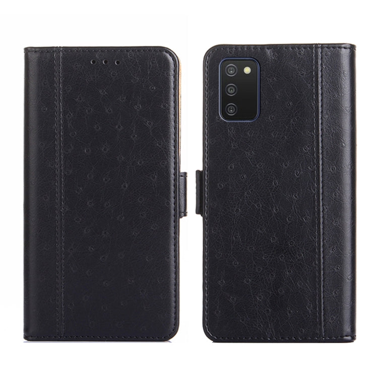For Samsung Galaxy A03s Ostrich Texture Flip Leather Phone Case