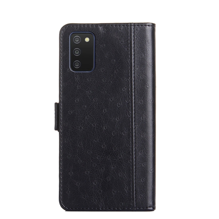 For Samsung Galaxy A03s Ostrich Texture Flip Leather Phone Case