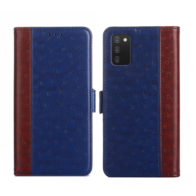 For Samsung Galaxy A03s Ostrich Texture Flip Leather Phone Case
