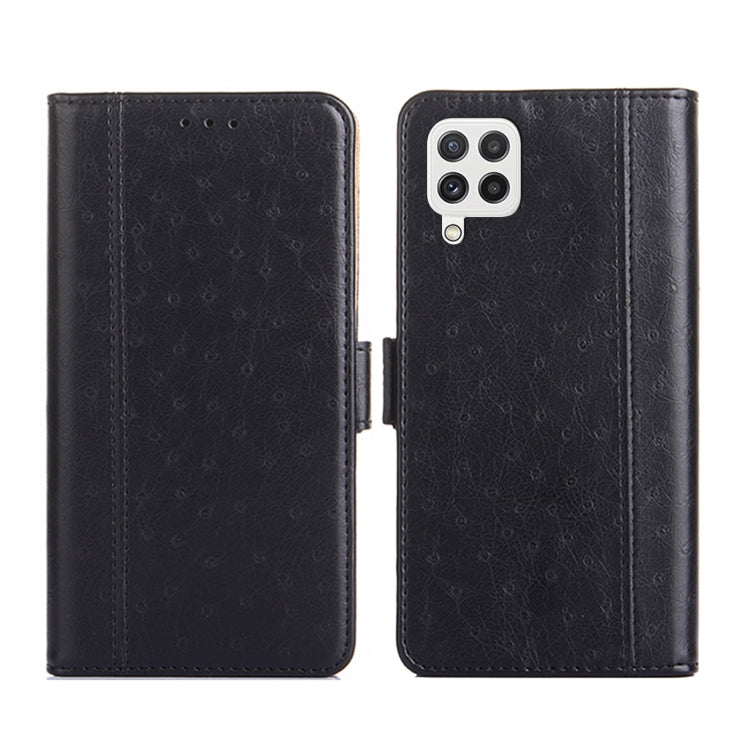 For Samsung Galaxy A22 4G Ostrich Texture Flip Leather Phone Case