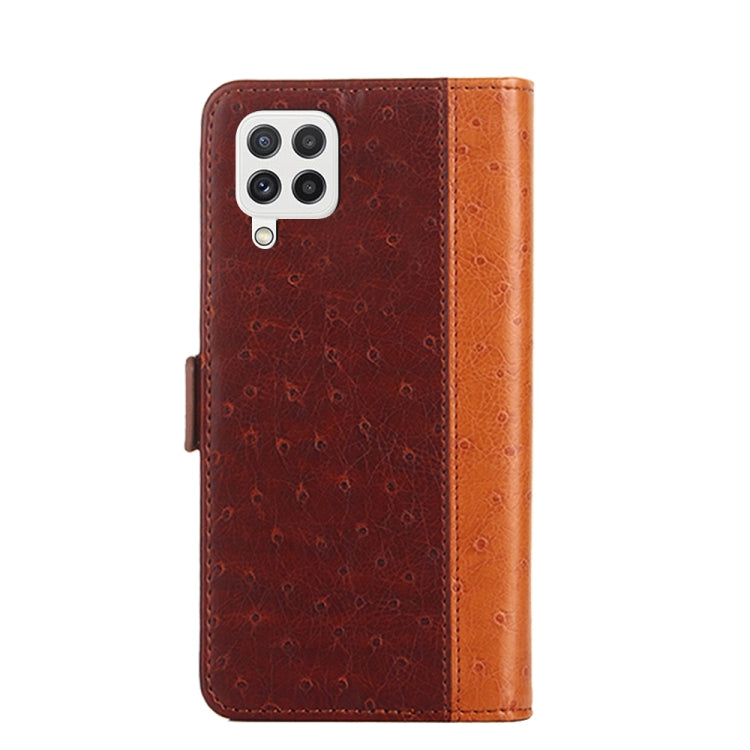 For Samsung Galaxy A22 4G Ostrich Texture Flip Leather Phone Case