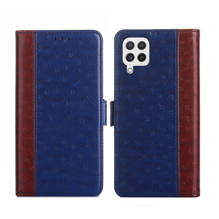 For Samsung Galaxy A22 4G Ostrich Texture Flip Leather Phone Case