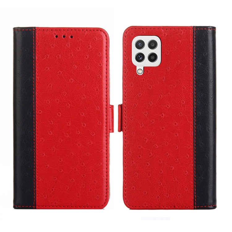 For Samsung Galaxy A22 4G Ostrich Texture Flip Leather Phone Case