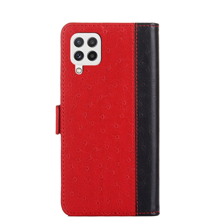 For Samsung Galaxy A22 4G Ostrich Texture Flip Leather Phone Case