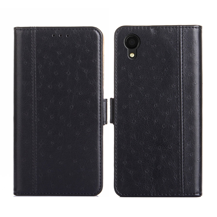 For Samsung Galaxy A22 5G Ostrich Texture Flip Leather Phone Case