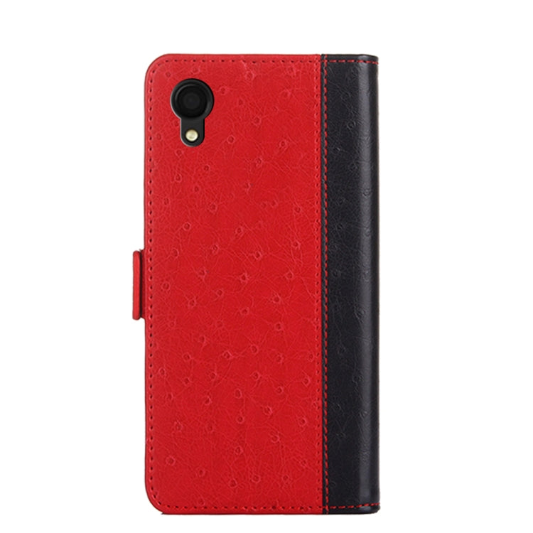 For Samsung Galaxy A22 5G Ostrich Texture Flip Leather Phone Case