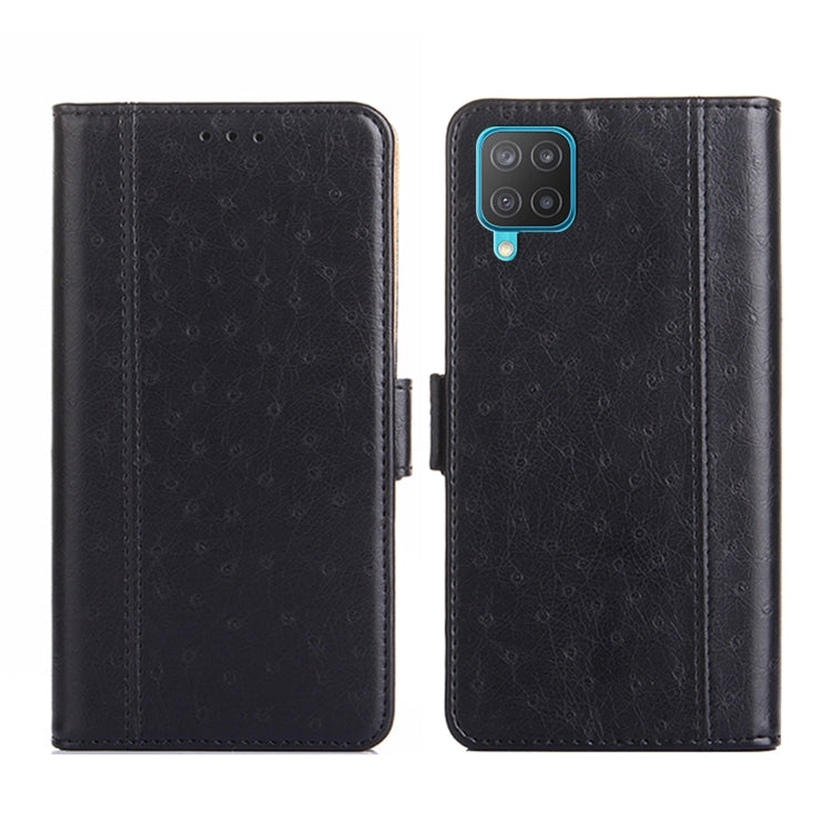 For Samsung Galaxy M12 / F12 Ostrich Texture Flip Leather Phone Case