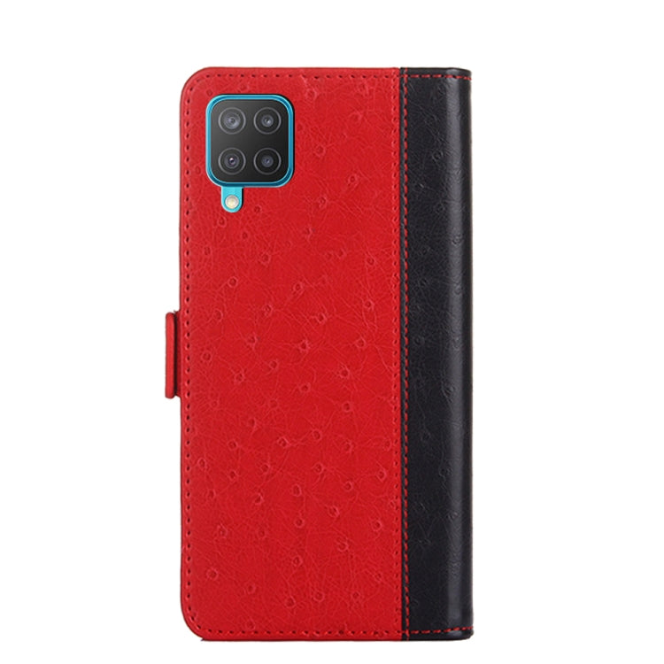 For Samsung Galaxy M12 / F12 Ostrich Texture Flip Leather Phone Case