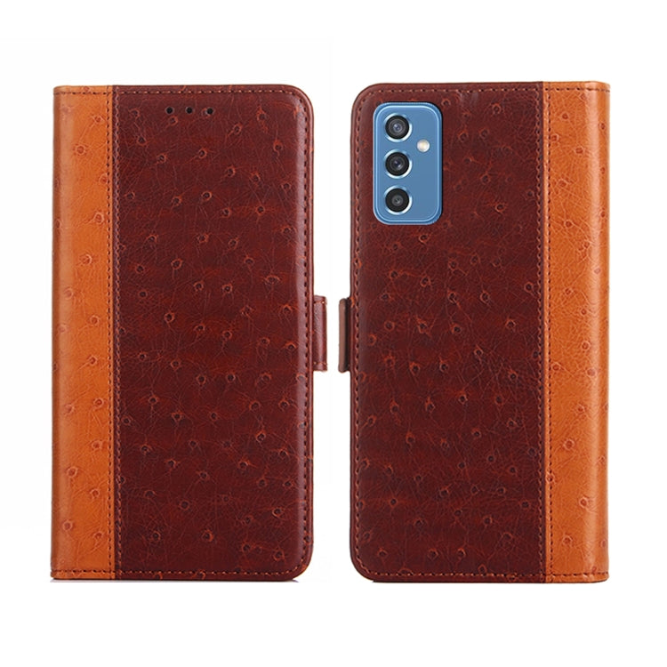 For Samsung Galaxy M52 5G Ostrich Texture Flip Leather Phone Case