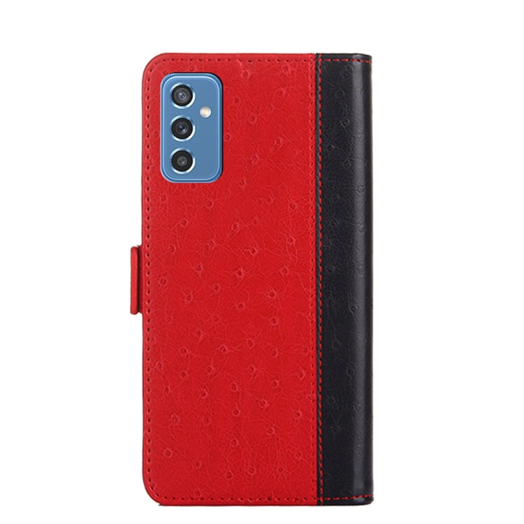 For Samsung Galaxy M52 5G Ostrich Texture Flip Leather Phone Case
