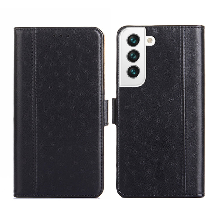 For Samsung Galaxy S21 FE 5G Ostrich Texture Flip Leather Phone Case