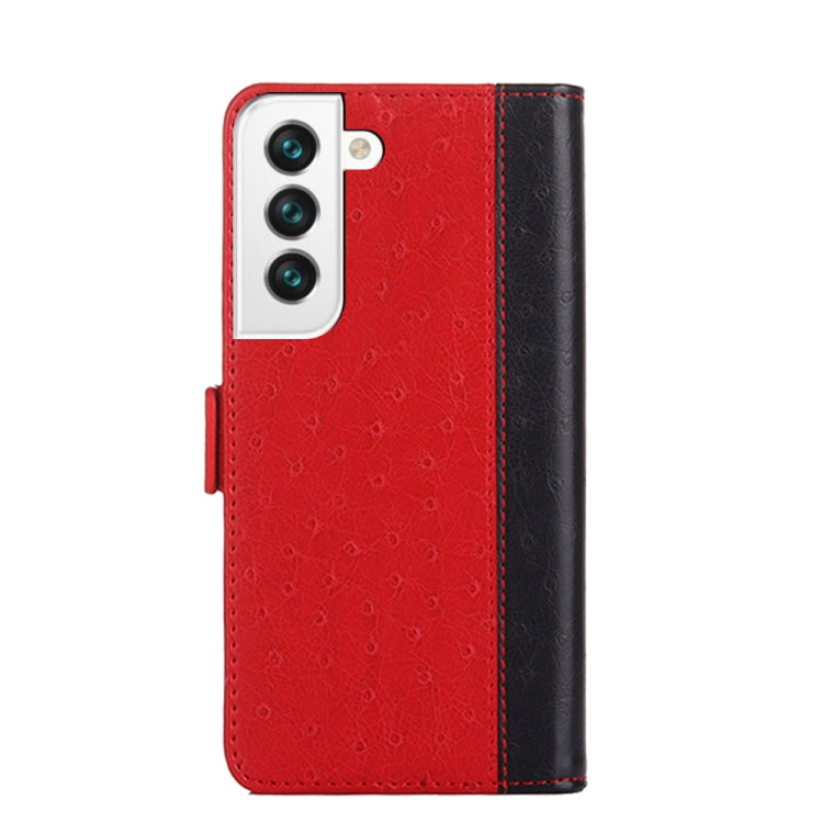 For Samsung Galaxy S21 FE 5G Ostrich Texture Flip Leather Phone Case