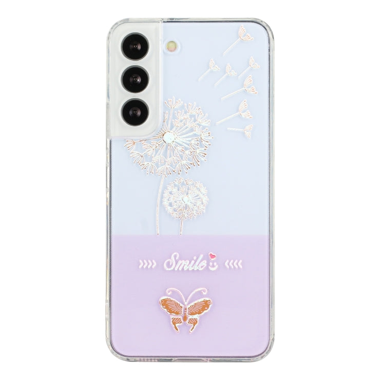 For Samsung Galaxy S22+ 5G Bronzing Butterfly Flower Phone Case