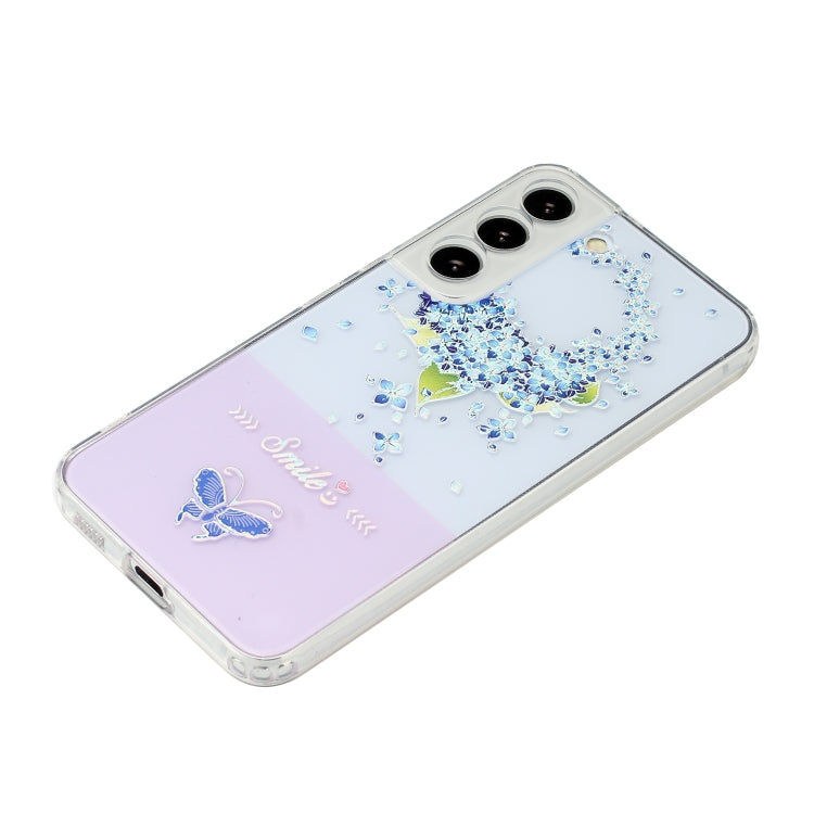 For Samsung Galaxy S22+ 5G Bronzing Butterfly Flower Phone Case
