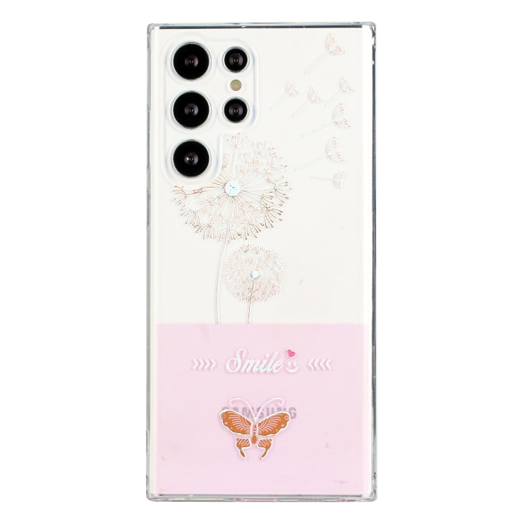 For Samsung Galaxy S22 Ultra 5G Bronzing Butterfly Flower Phone Case