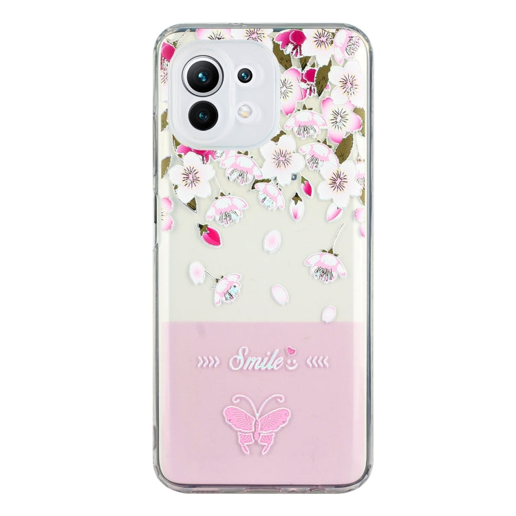 For Samsung Galaxy A22 5G Bronzing Butterfly Flower Phone Case