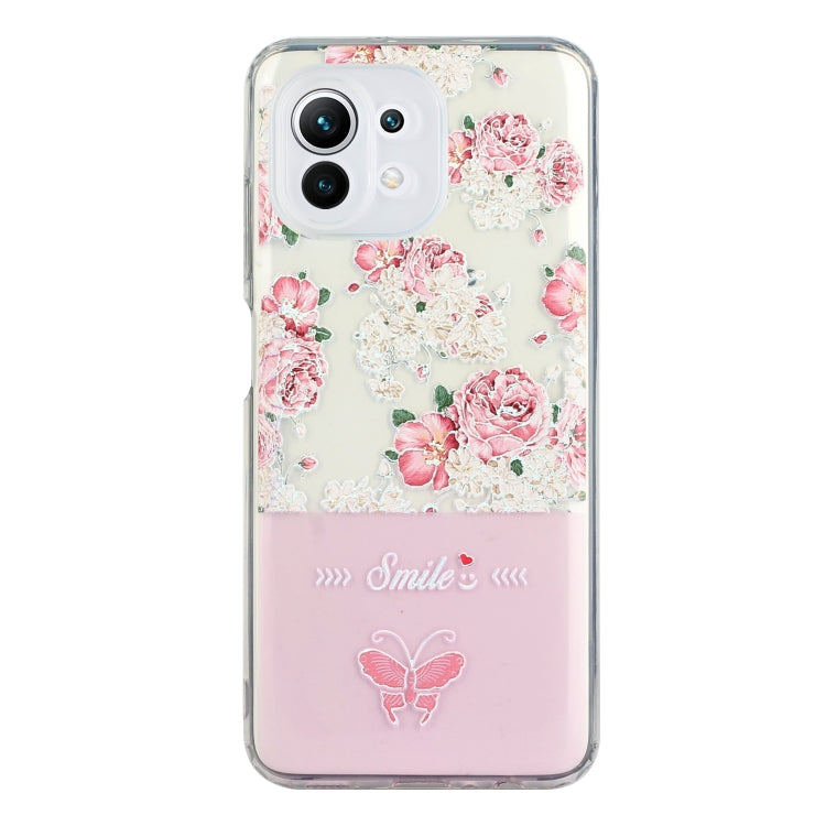 For Samsung Galaxy A22 5G Bronzing Butterfly Flower Phone Case