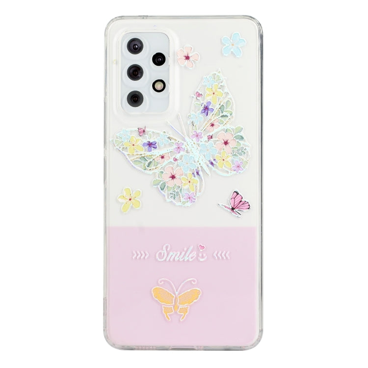 For Samsung Galaxy A53 Bronzing Butterfly Flower Phone Case