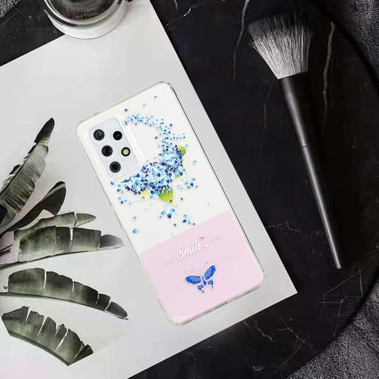 For Samsung Galaxy A53 Bronzing Butterfly Flower Phone Case