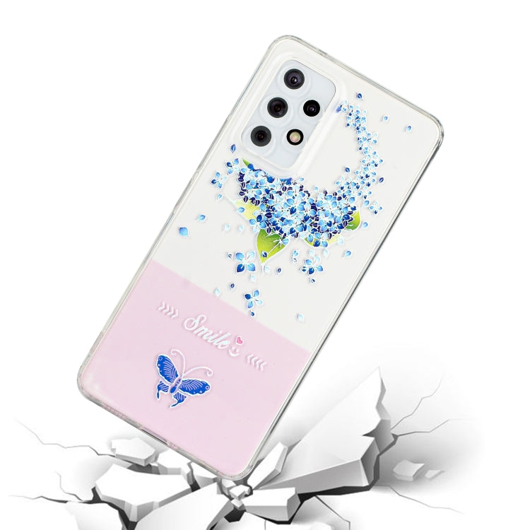For Samsung Galaxy A53 Bronzing Butterfly Flower Phone Case