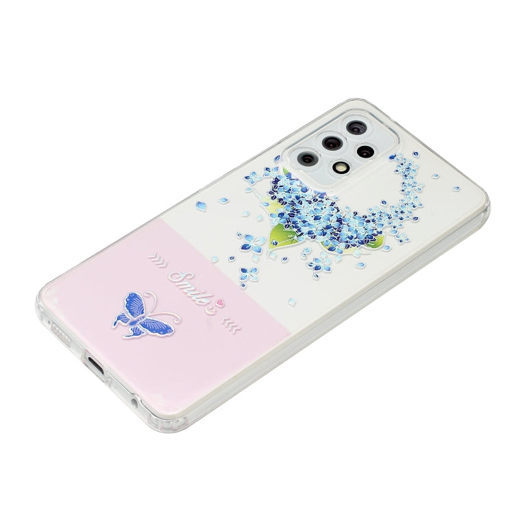 For Samsung Galaxy A53 Bronzing Butterfly Flower Phone Case