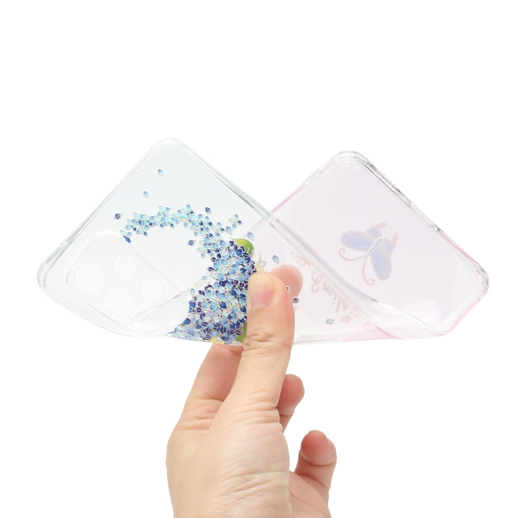 For Samsung Galaxy A53 Bronzing Butterfly Flower Phone Case